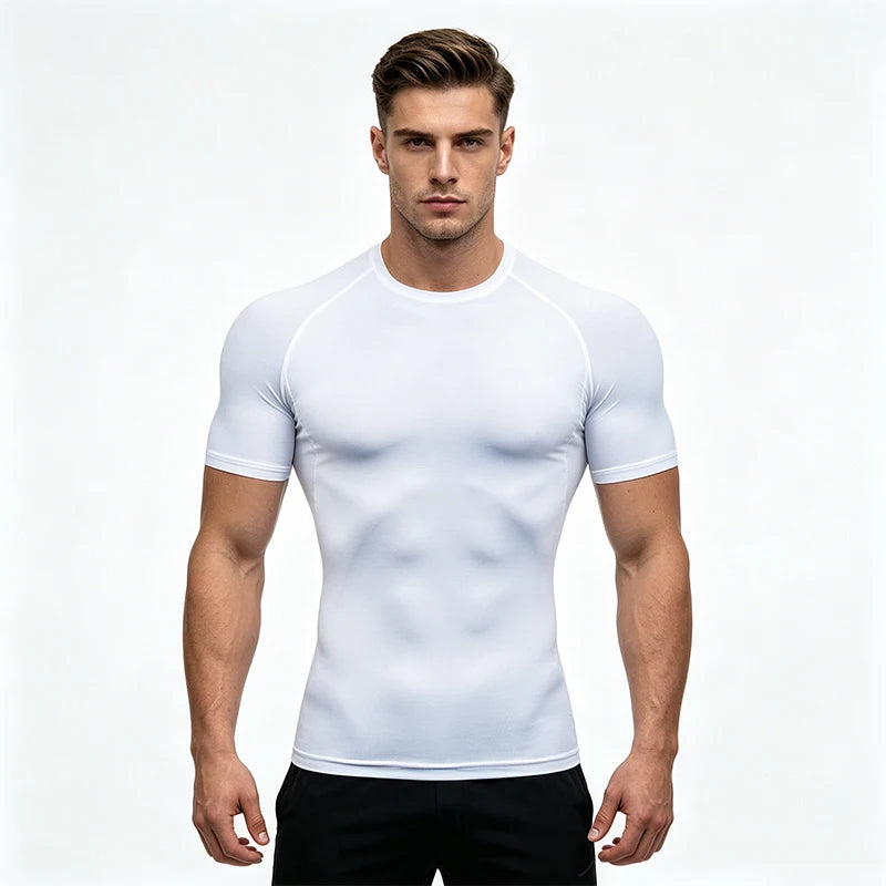 Camiseta de compresión de secado rápido para hombre