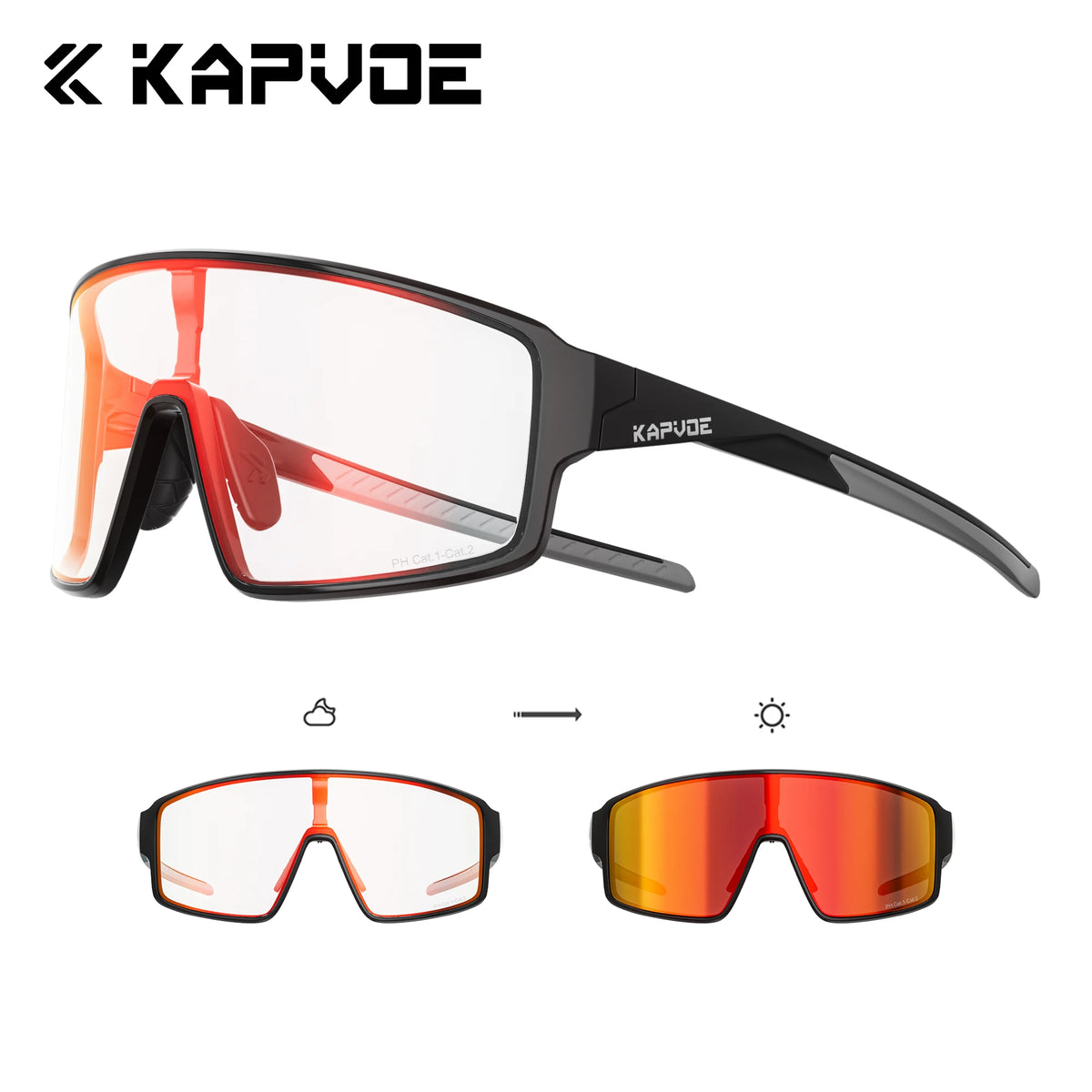 Kapvoe Photochromic Sports Glasses