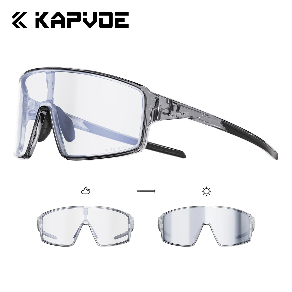 Kapvoe Photochromic Sports Glasses