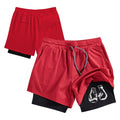 Pantalones cortos de running para hombre de doble capa
