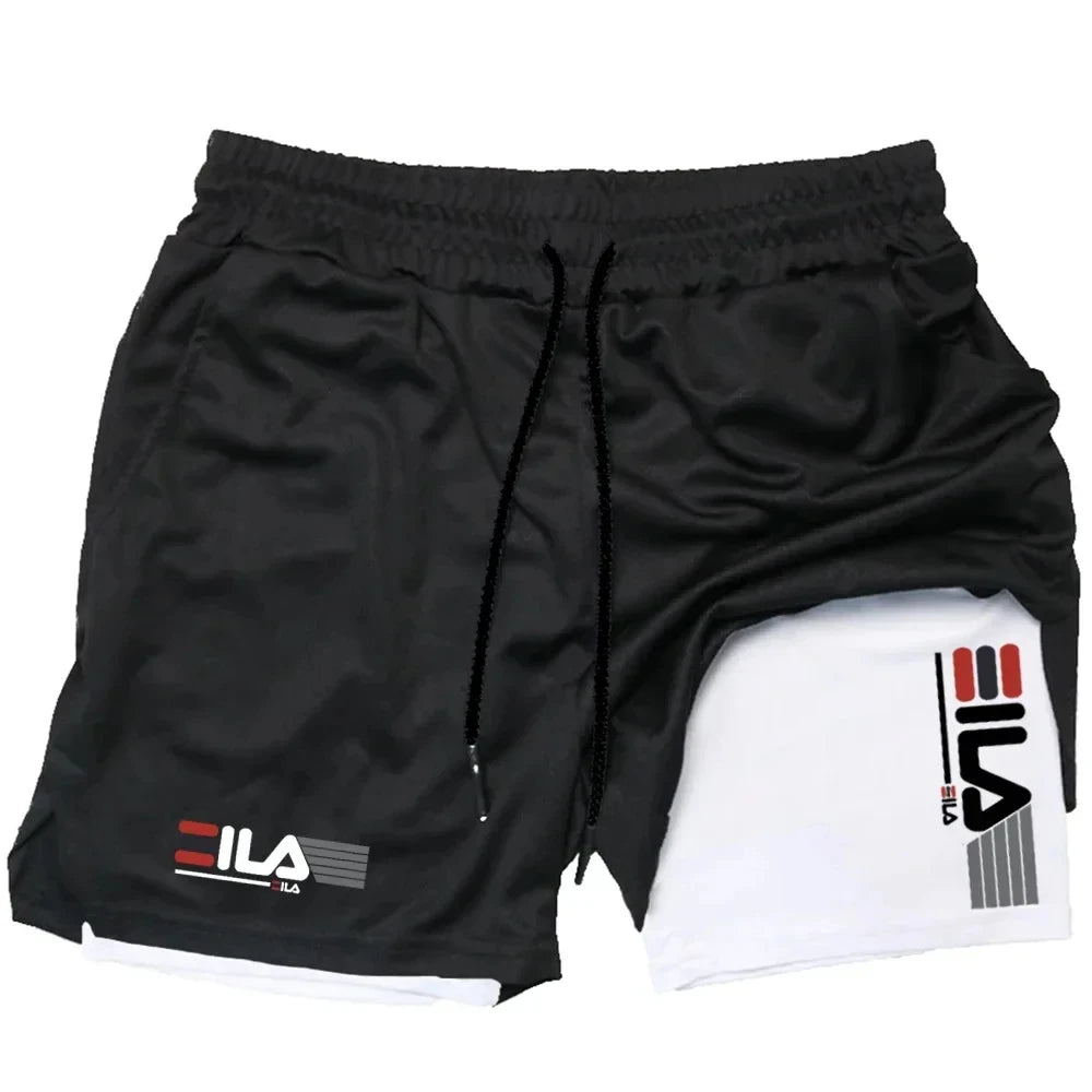 Men’s Double-Layer Sports Shorts