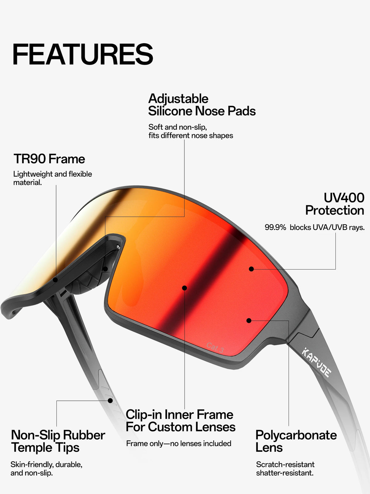 Gafas Deportivas Fotocromáticas Kapvoe