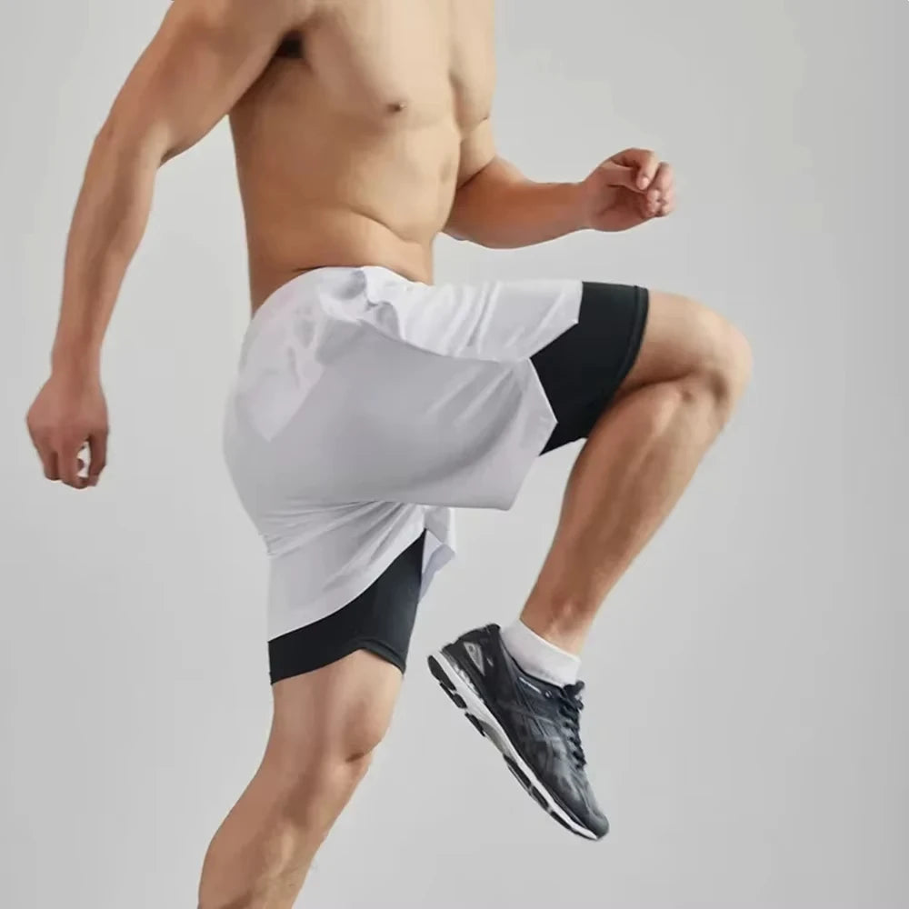 Men’s Double-Layer Sports Shorts