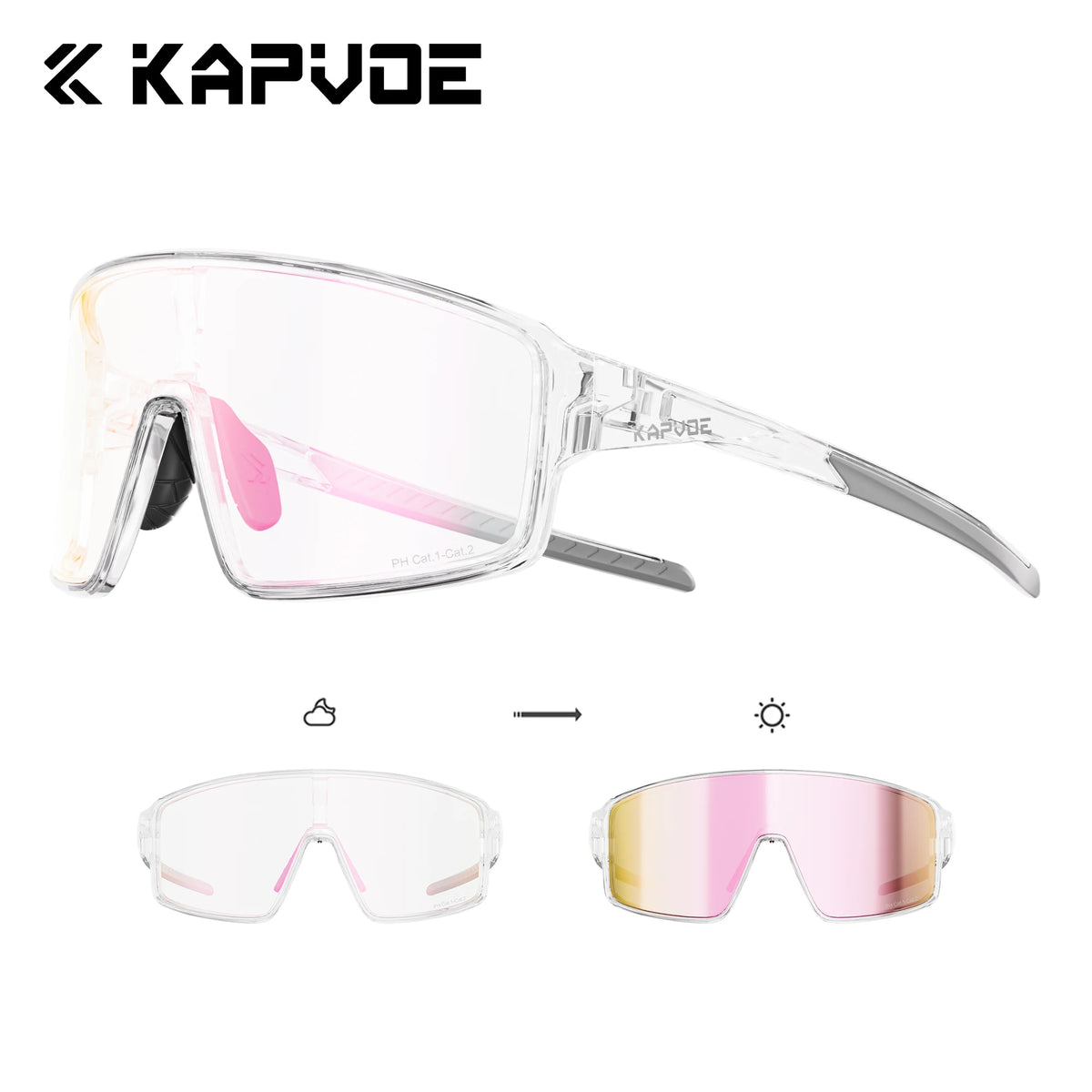 Kapvoe Photochromic Sports Glasses