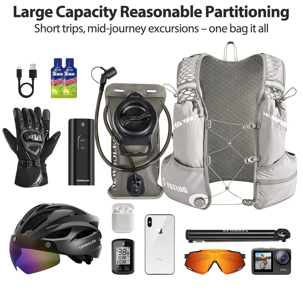 Chaleco de hidratación transpirable para trail