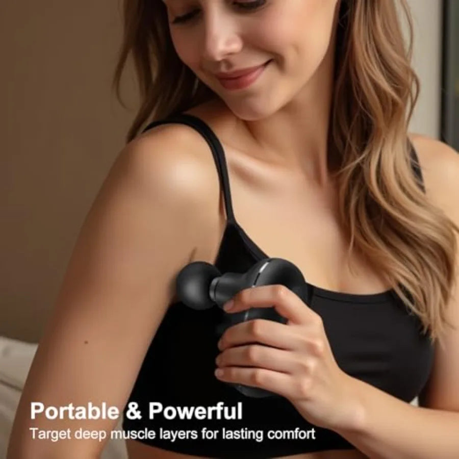 Pistola de masaje de cuello portátil