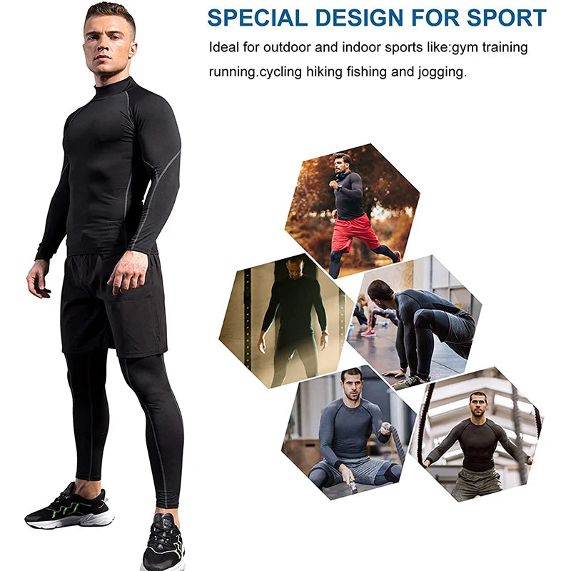 Camiseta de compresión de secado rápido para hombre