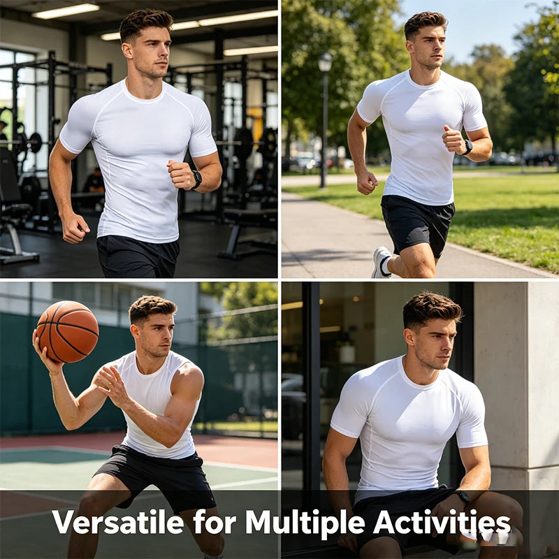 Camiseta de compresión de secado rápido para hombre