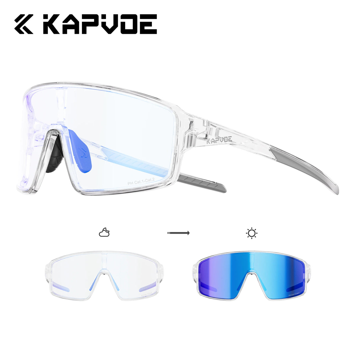 Kapvoe Photochromic Sports Glasses