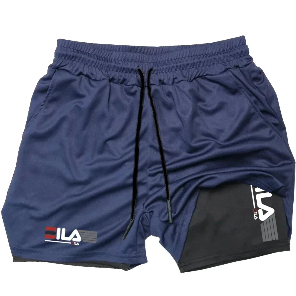 Men’s Double-Layer Sports Shorts