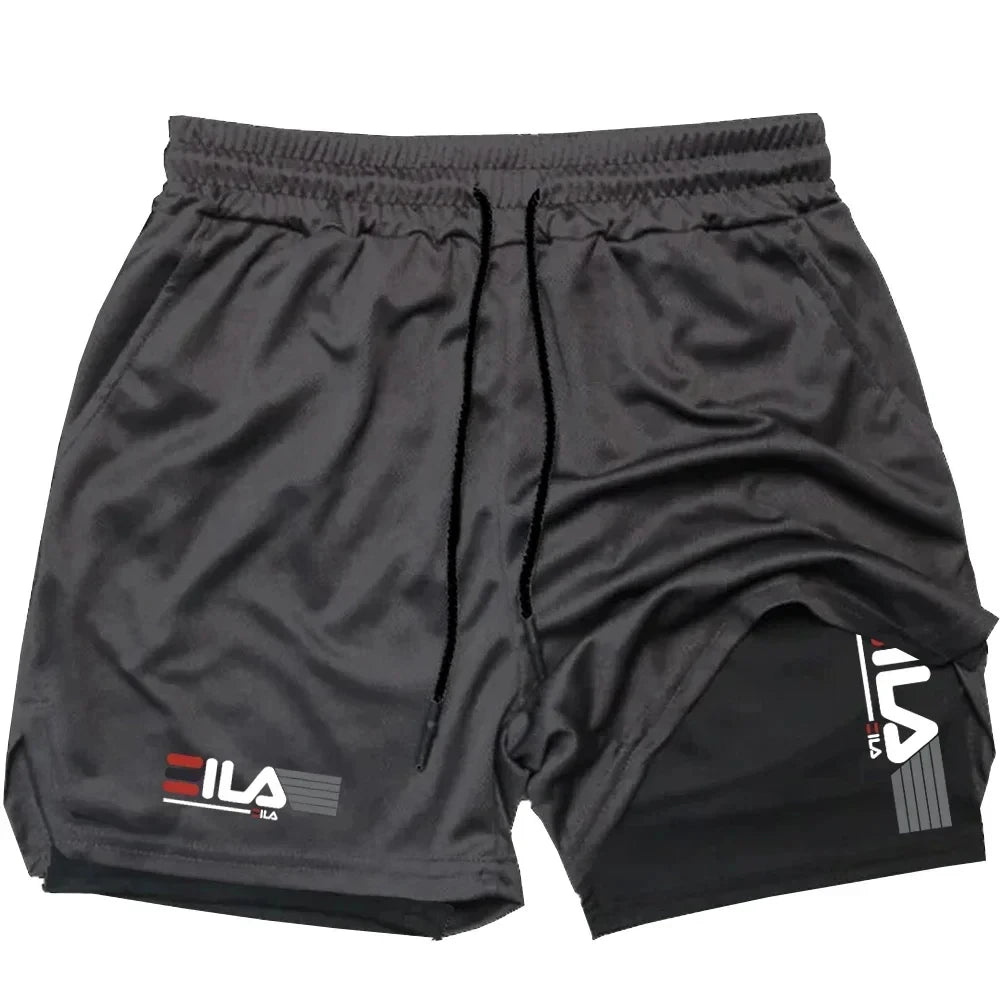 Men’s Double-Layer Sports Shorts