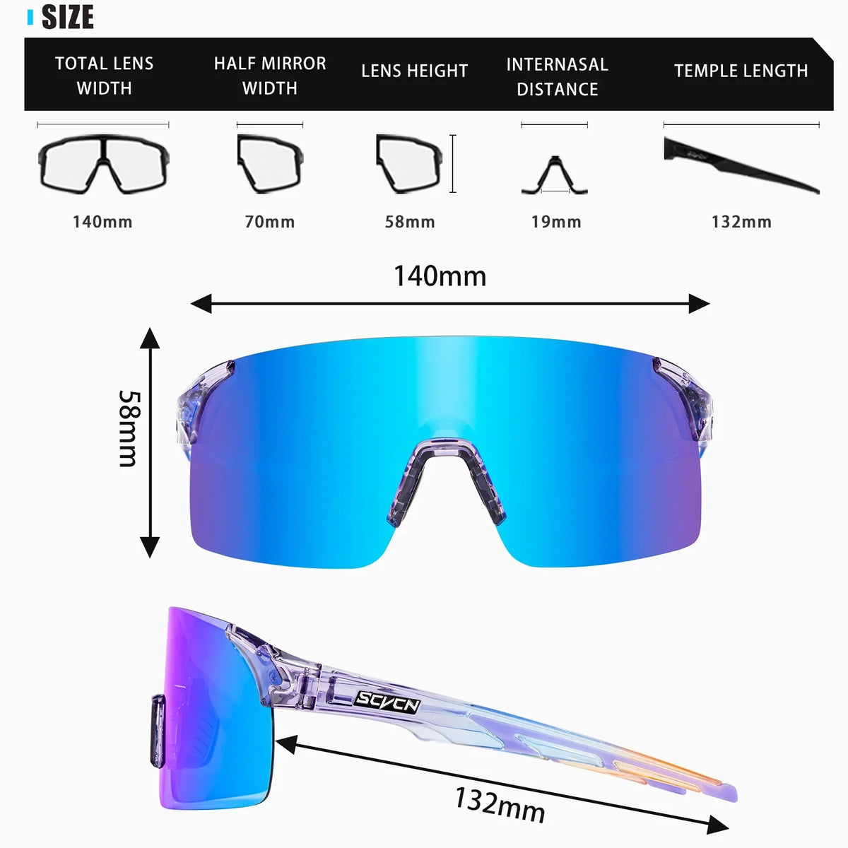 Gafas de running SCVCN UV400