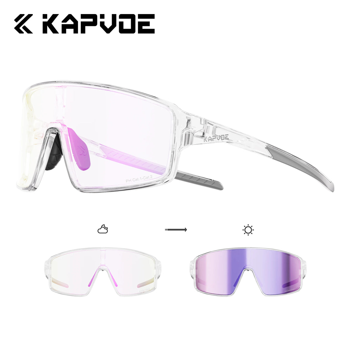 Kapvoe Photochromic Sports Glasses